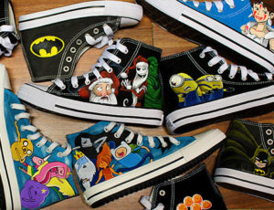 Botón Zapatillas personalizadas pintadas a mano